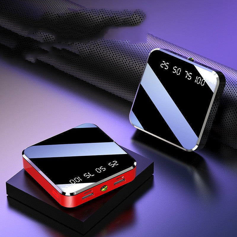 Mini batterie externe compacte effet miroir