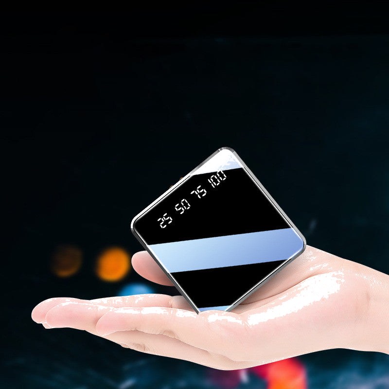 Mini batterie externe compacte effet miroir