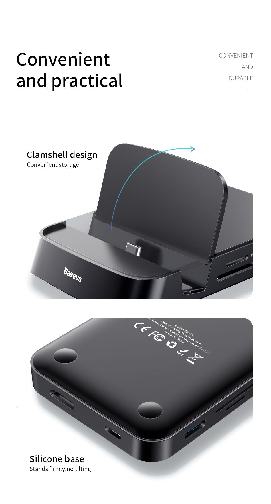 Station d'accueil USB-C multifonction avec sortie HDMI